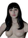 1380 manichino realistico make up con parrucca donna
