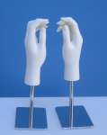 1581 donna mani pvc base metallo