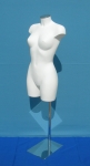 2461 torso donna per vetrina colore bianco base metallo