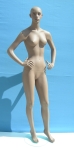 2548 manichino realistico donna senza parrucca con make up base vetro