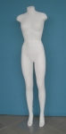 3144 manichino donna precolorato bianco senza braccia senza testa base metallo