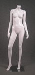 5411 manichino stilizzato donna senza testa laccato lucido bianco