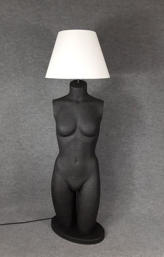 001 LAMPADA CORPO DONNA BUSTO 4BST - Lampada busto a forma di donna con paralume