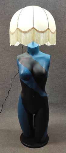 001 LAMPADA CORPO DONNA BUSTO 55BST - Lampada busto a forma di donna con paralume