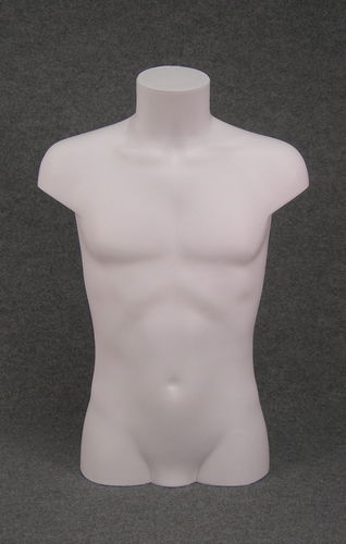 011 BUSTO U TW18 LA - Busto twist uomo in plastica bianco latte