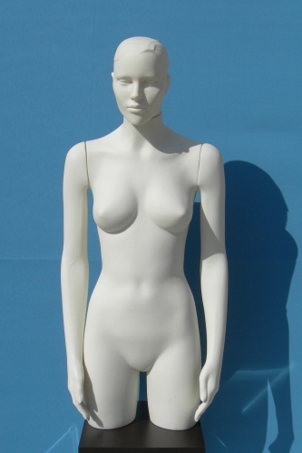 011 TORSO D TS005 TESTA - Torso per abbigliamento da donna in plastica con braccia diritte e testa